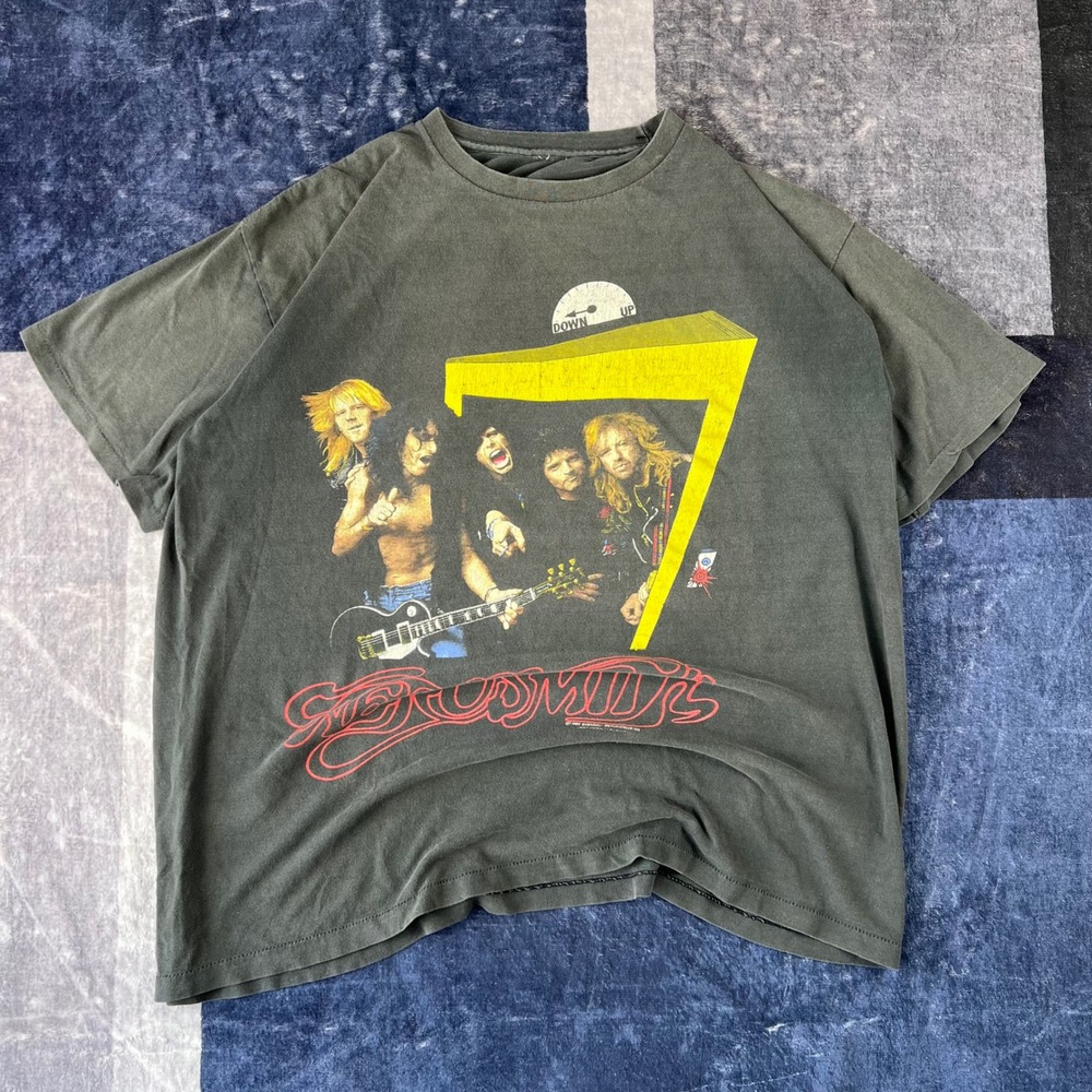 Vintage 1990 Aerosmith North American Pump Tour Band T-Shirt Black Mens XL
